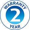 two year warranty logo